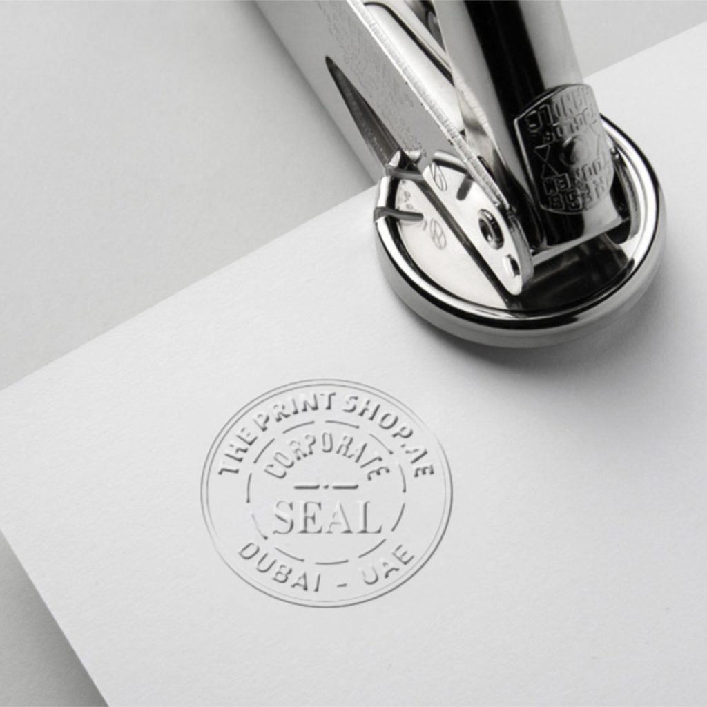 custom embossing stamp making dubai