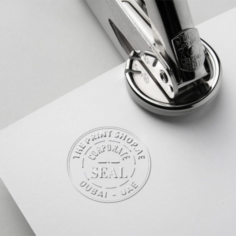 custom embossing stamp making dubai