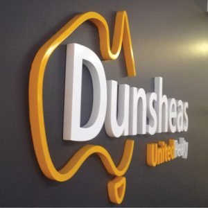 Letter cut signages