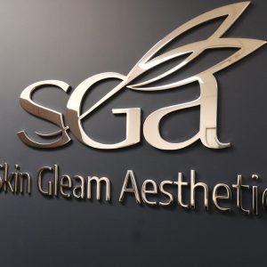 Metal letter cut singage