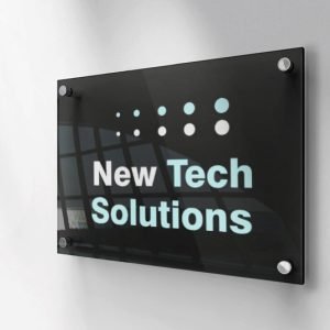 office entrance signage