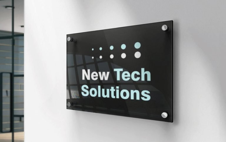 office entrance signage