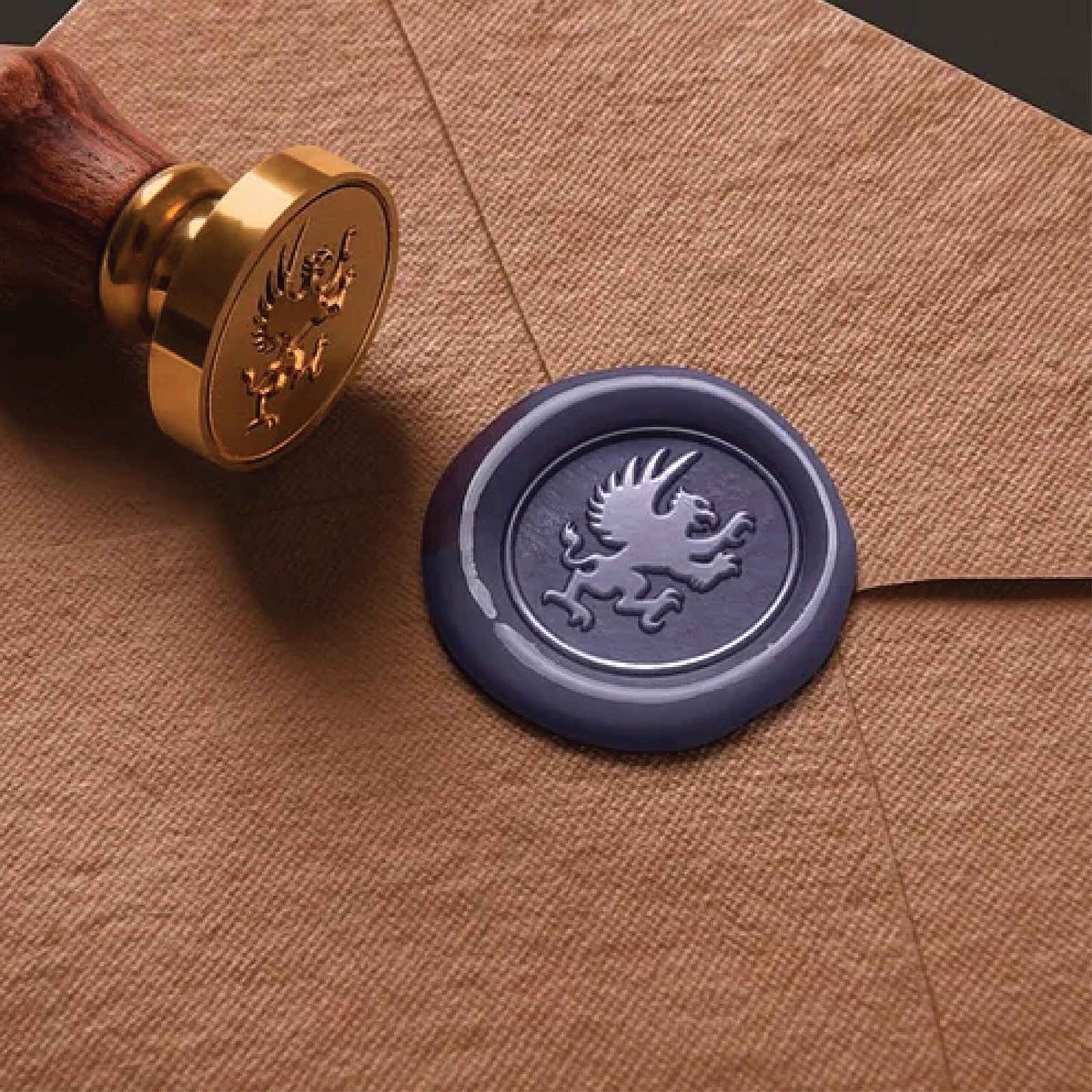 custom wax stamp Dubai - brass engraved wax seal any design or logo UAE